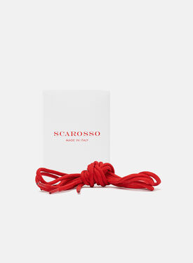 Scarosso Red laces Black SHOELACE