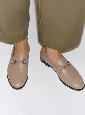 Alessandra Taupe Scarosso: Taupe - Calf ALESSANDRALOAF