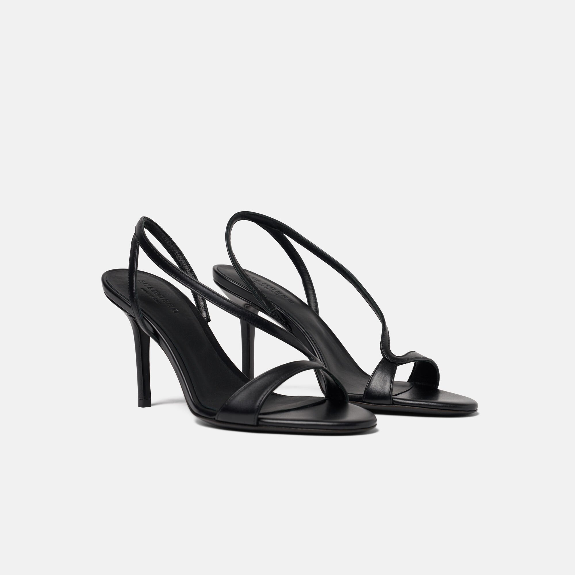 Paula Black Scarosso: Black - Calf PAULASAND