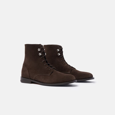 Scarosso Eva Dunkelbraun Veloursleder Dunkelbraun - Veloursleder EVABOOT