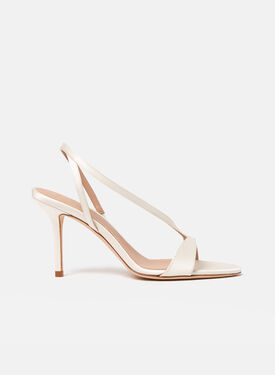 Scarosso Paula White Satin Black - Calf LOHANMULE
