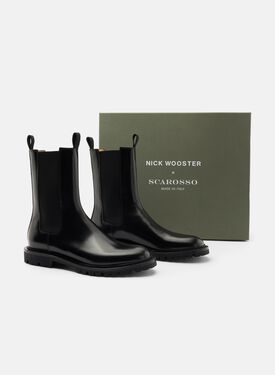 Wooster Black Scarosso: Black - Brushed calf WOOSTERCHEL