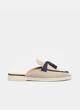 Scarosso Leandra Sand & Blau Veloursleder Sand & Blue - Veloursleder LUCREZIAMULE