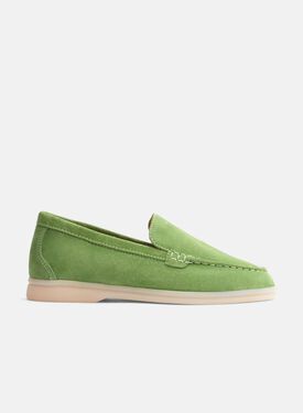 Scarosso Ludovica Girl Light Green Suede Beige - Suede LUDOVICAKLOAF