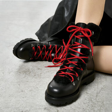Scarosso Kat Fur Black Black - Calf KATBOOT