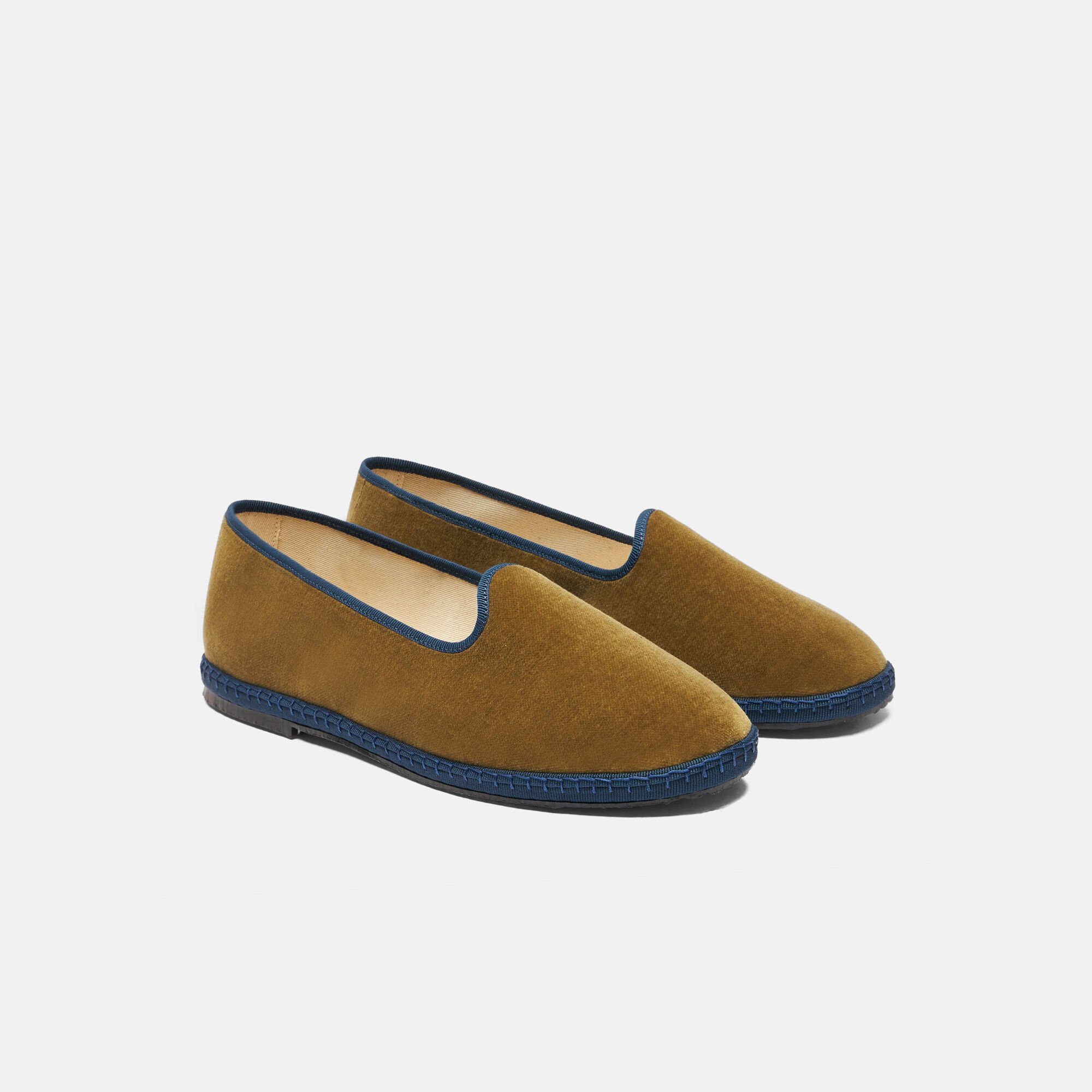 Scarosso William IV Olive Grün - Samt OLIVESLIP
