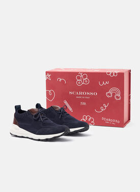 Robbie Boy Blue Scarosso: Blue - Knit ROBBIEKSNEA