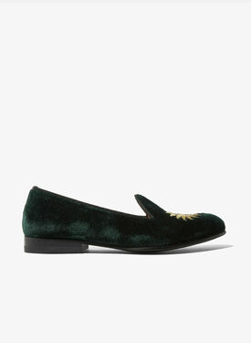Scarosso Jordan Green Velvet Green - Velvet JORDANSLIP