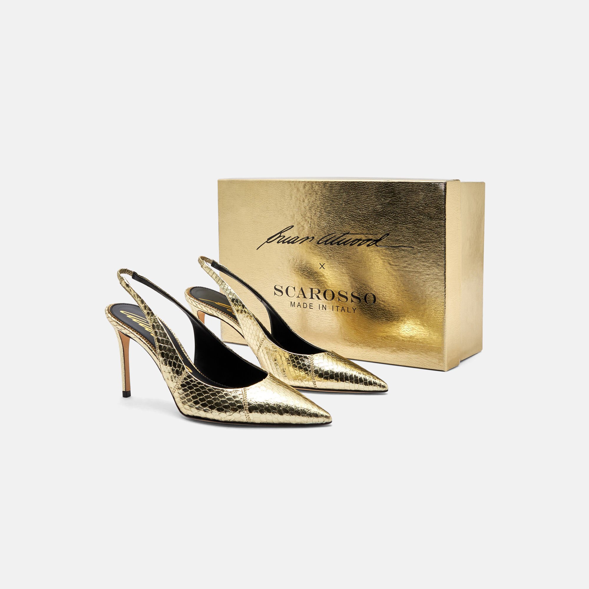 Scarosso Sutton Gold Elaphe Gold - Elaphe SUTTONPUMP
