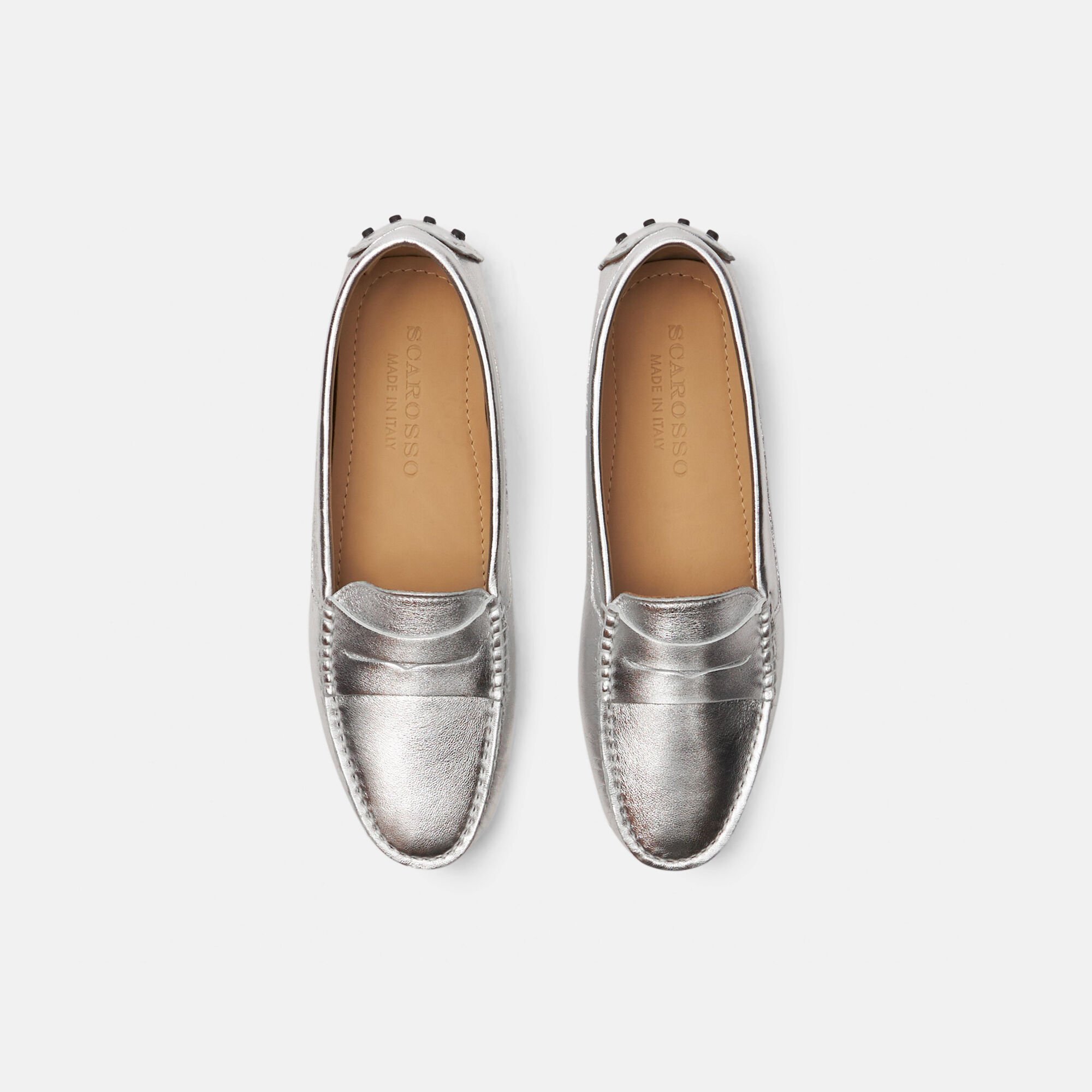 Scarosso Ashley Silver Silver - Calf ASHLEYDRIV