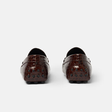 Scarosso Michael Brown Crocodile Brown - Crocodile-Print Calf MICHAELDRIV