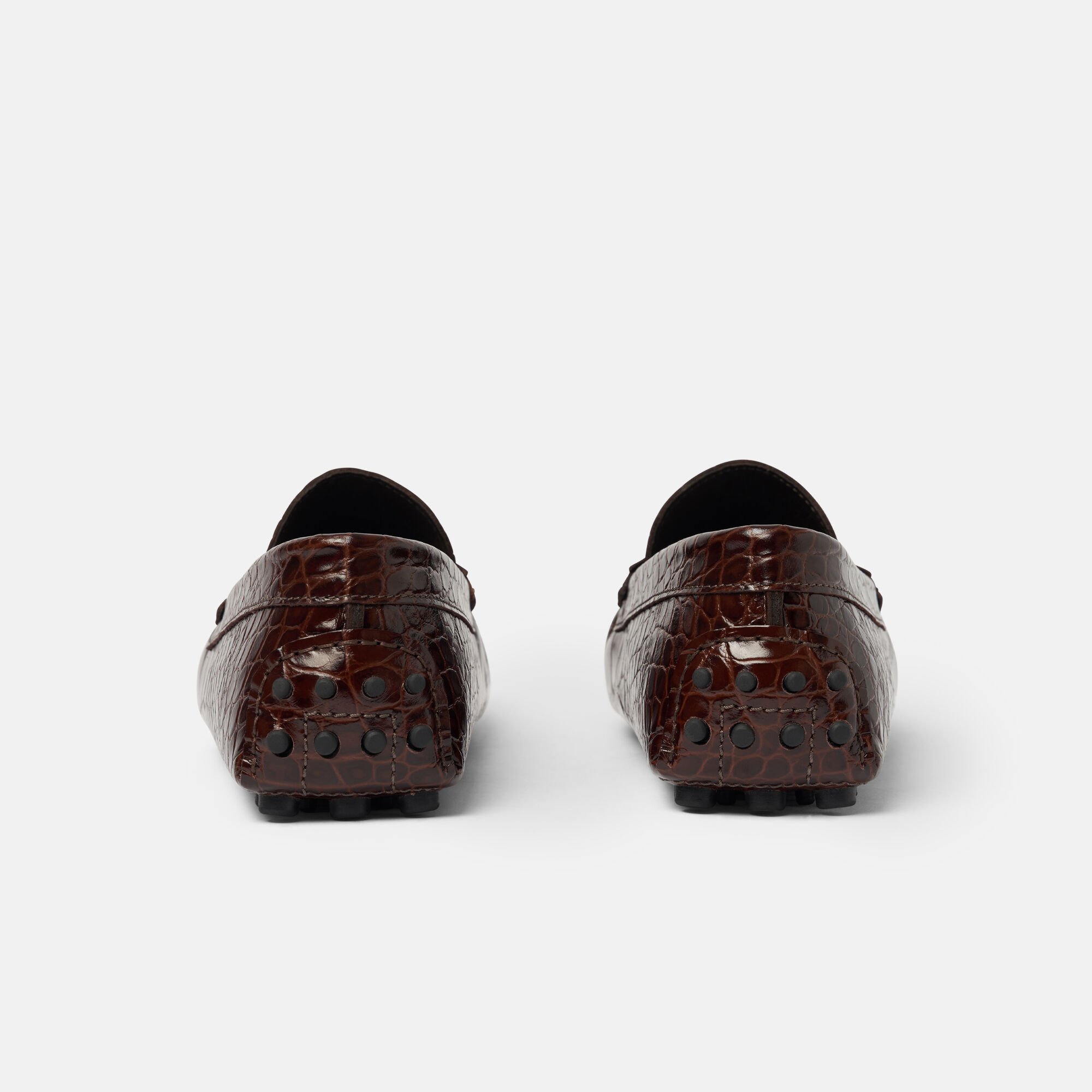 Scarosso Michael Brown Crocodile Brown - Crocodile-Print Calf MICHAELDRIV