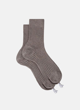 Scarosso Grey Cotton Ankle Socks Black - Cotton ANKLCOTTSOCK