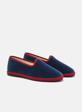 William IV Poker Scarosso: Bleu - Velours WILLIAMIVSLIP