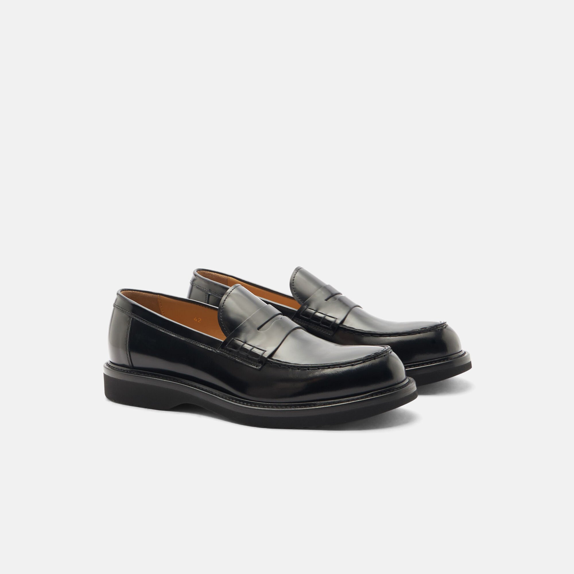Scarosso Milo Black Bright Black - Brushed Calf MILOLOAF