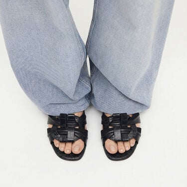 Anna Black Scarosso: Black - Calf ANNASAND