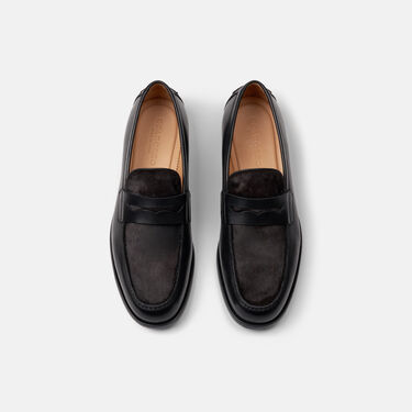 Scarosso Aaron Black Pony Black - Calf AARONLOAF