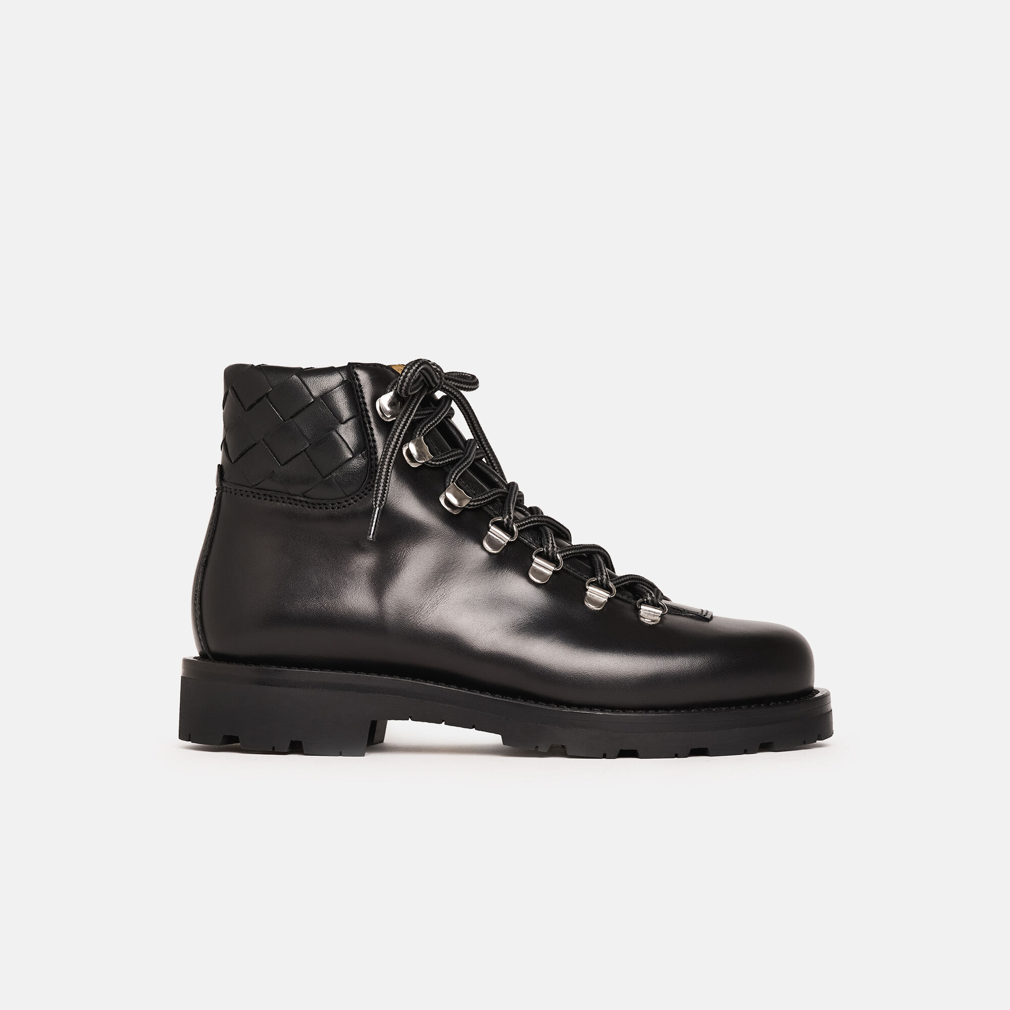 Scarosso Catherine Nera Intrecciata Nero - Vitello CATHERINEBOOT