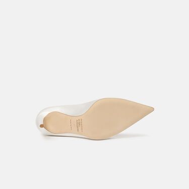Scarosso Greta Blanc Satin Blanc - Soie GRETAPUMP