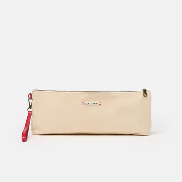 Pouch Ecrù Scarosso: Ecrù - Cotton Pouch Ecrù Scarosso: Ecrù - Cotton POUCHTBAG