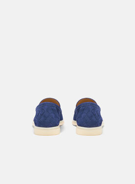 Ludovico Indigo Woven Scarosso: Indigo – Suede LUDOVICOPLOAF