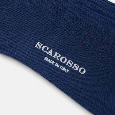 Scarosso Wadenstrümpfe Blau Baumwolle Blau - Baumwolle CALFCOTTSOCK