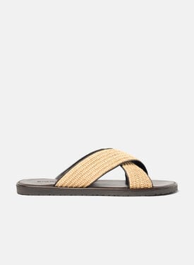 Ettore Beige Raffia Scarosso: Beige - Raffia ETTORESAND