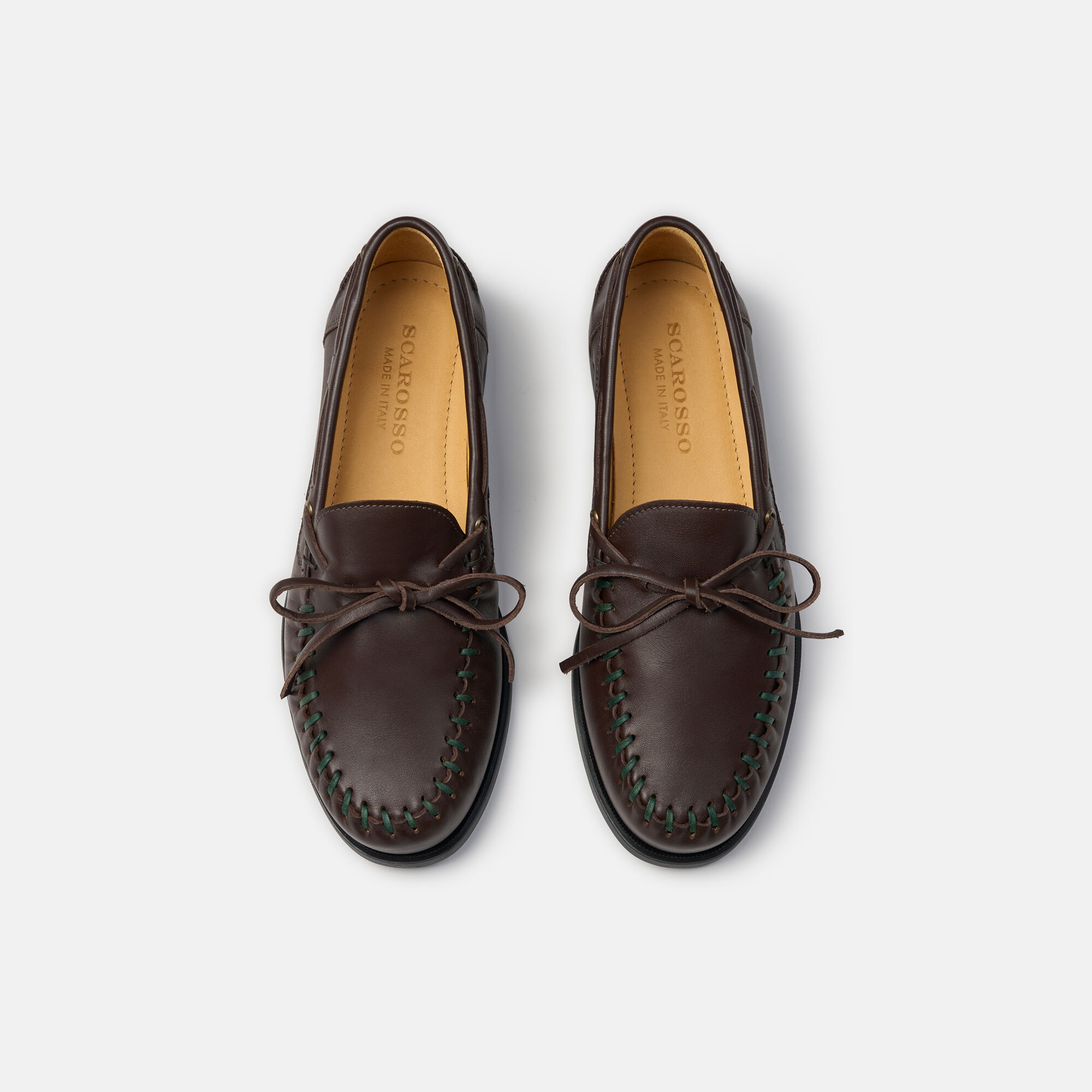 Morgan Brown Stitch Scarosso: Brown - Calf MORGANSBOAT
