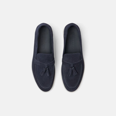 Scarosso Leandra Blau Veloursleder Blau - Veloursleder LEANDRALOAF