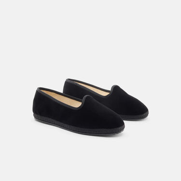 Scarosso Valentina Black Velvet Black - velvet VALENTINASLIP