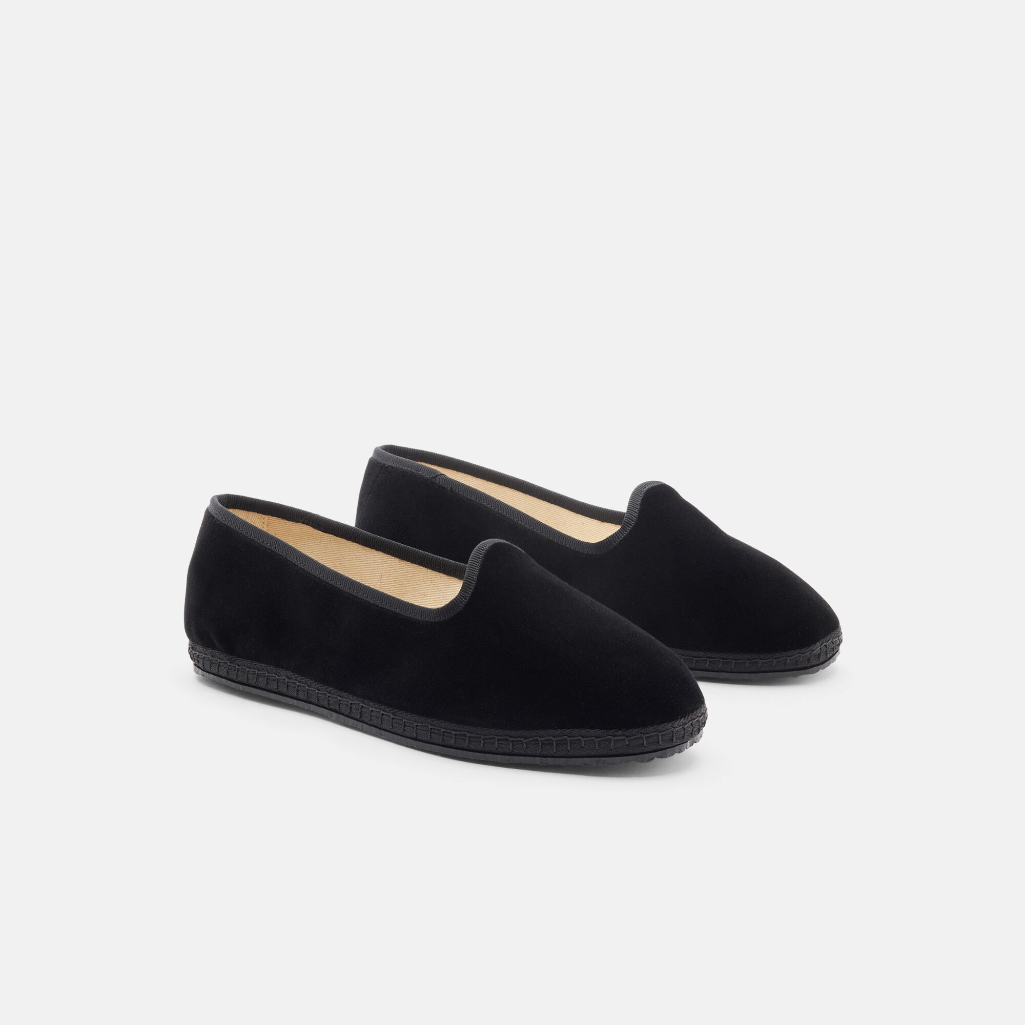 Scarosso Valentina Black Velvet Black - velvet VALENTINASLIP