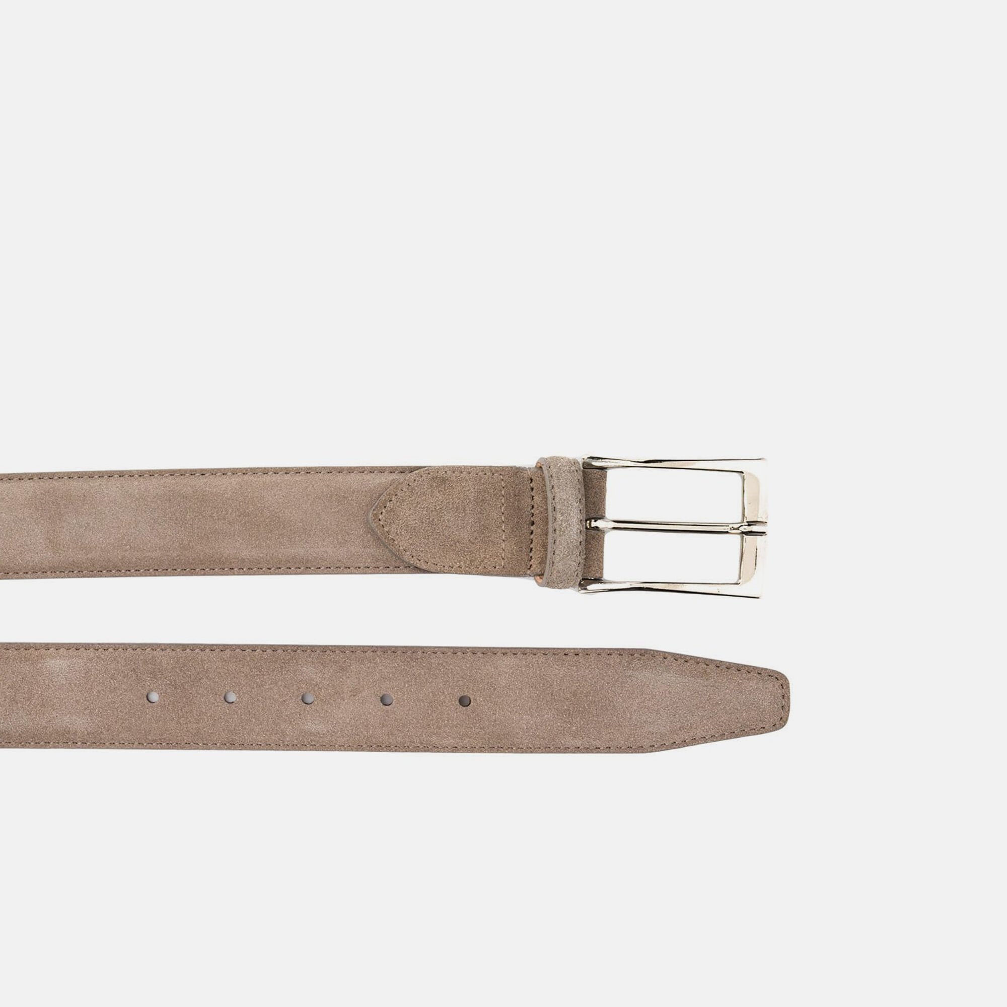 Scarosso Gürtel Grau klassisch taupe - Veloursleder CLASSICBELT