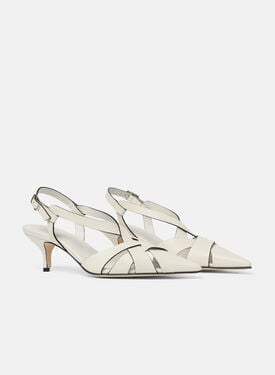 Clio Off-White Scarosso: Off-White - Kalbsleder CLIOPUMP