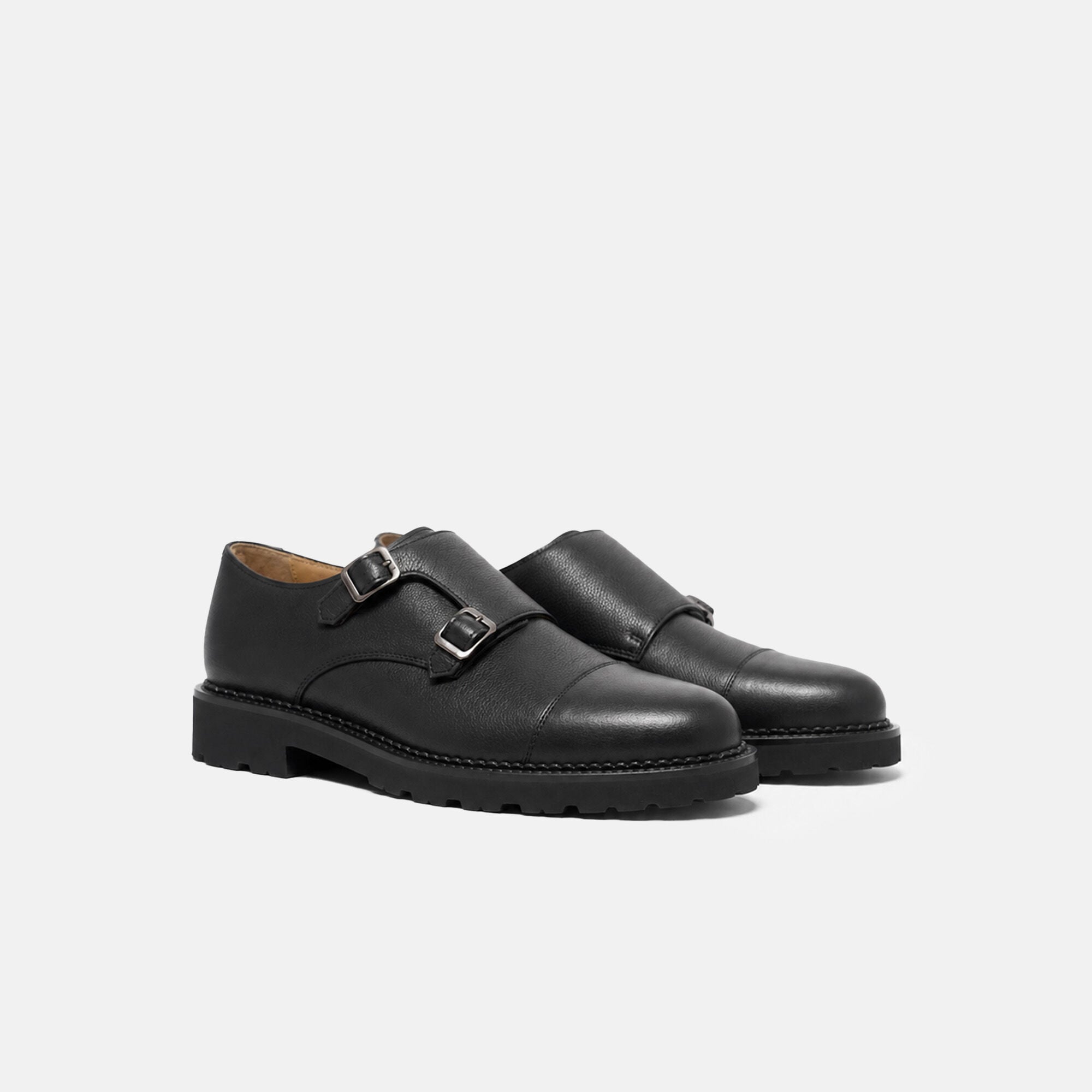 Oswald Black Grain Scarosso: Black - Calf Oswald Black Grain Scarosso: Black - Calf OSWALDMONK