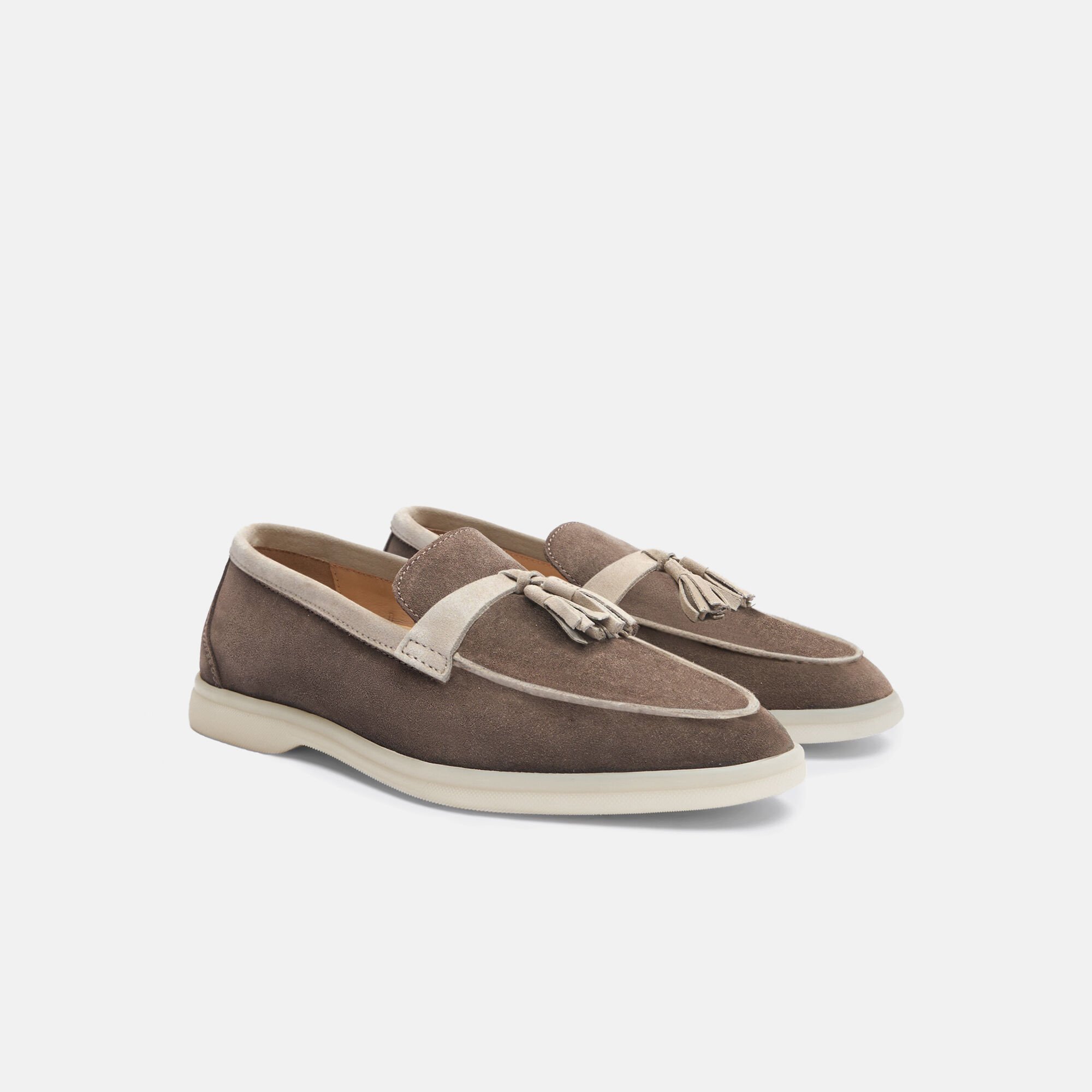 Scarosso Leandra Deep Taupe & Sand Suede Deep Taupe & Sand - Suede LEANDRALOAF