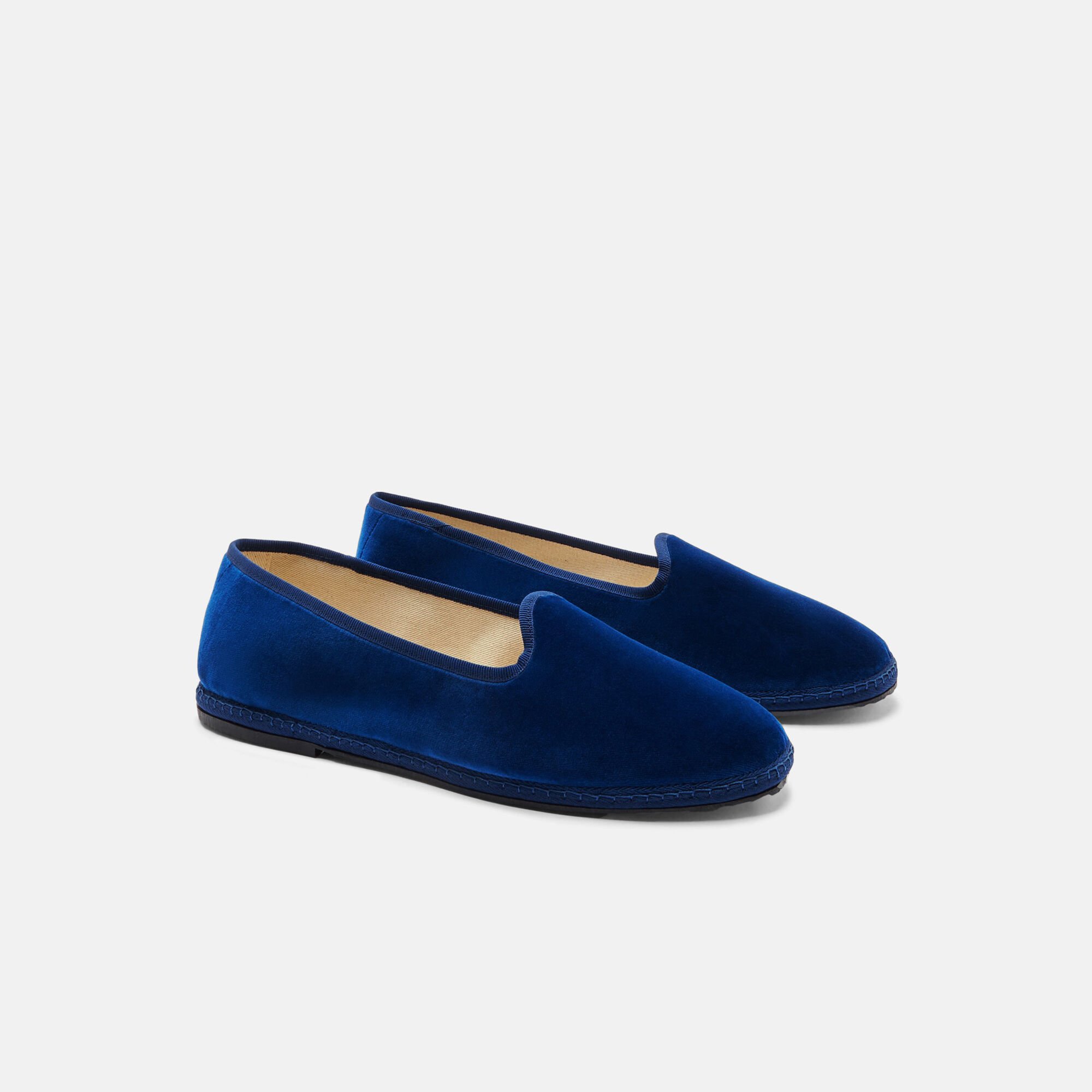 Scarosso Valentino Blue Velvet Blue - velvet VALENTINOSLIP