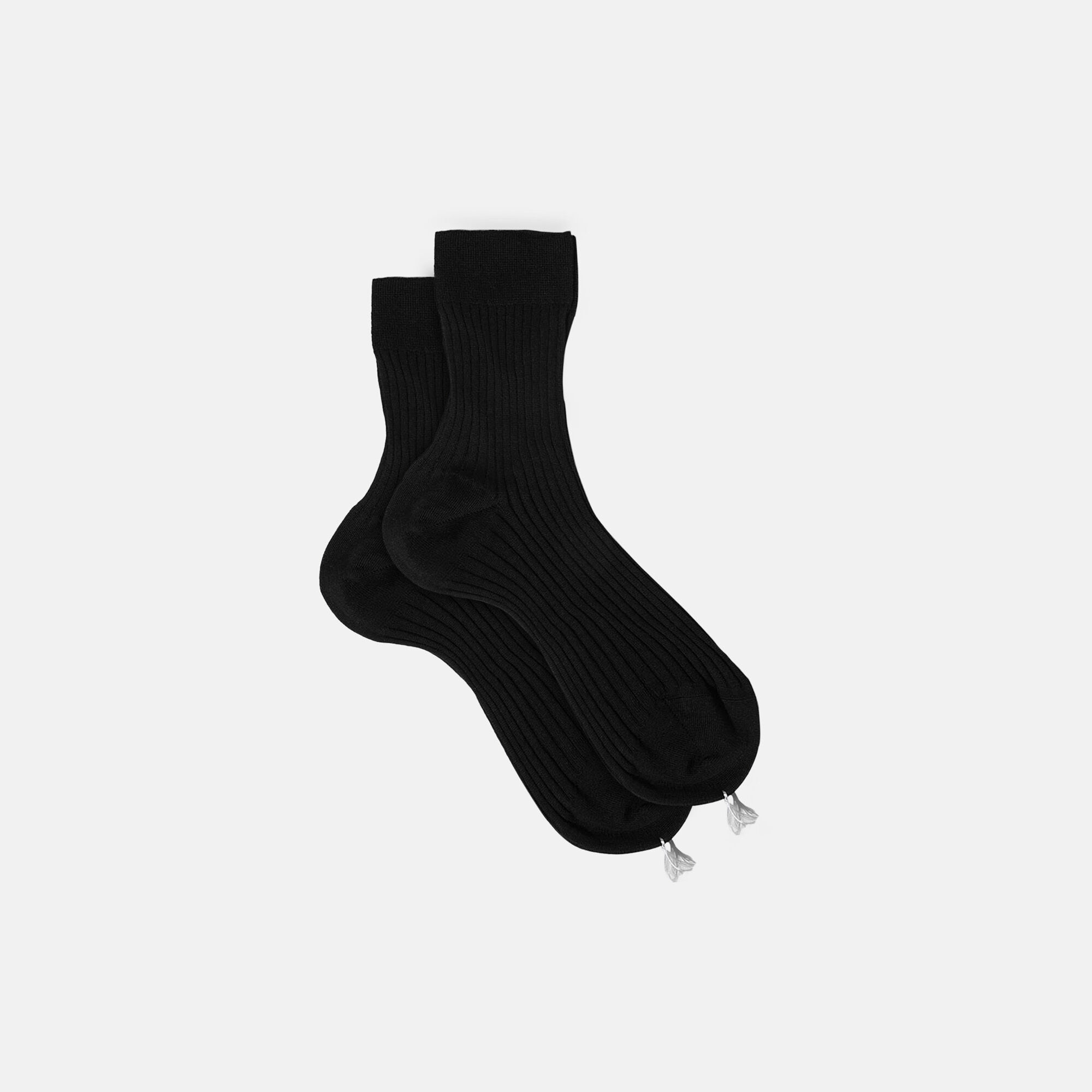 Scarosso Socquettes Noir Coton Noir - Coton ANKLCOTTSOCK