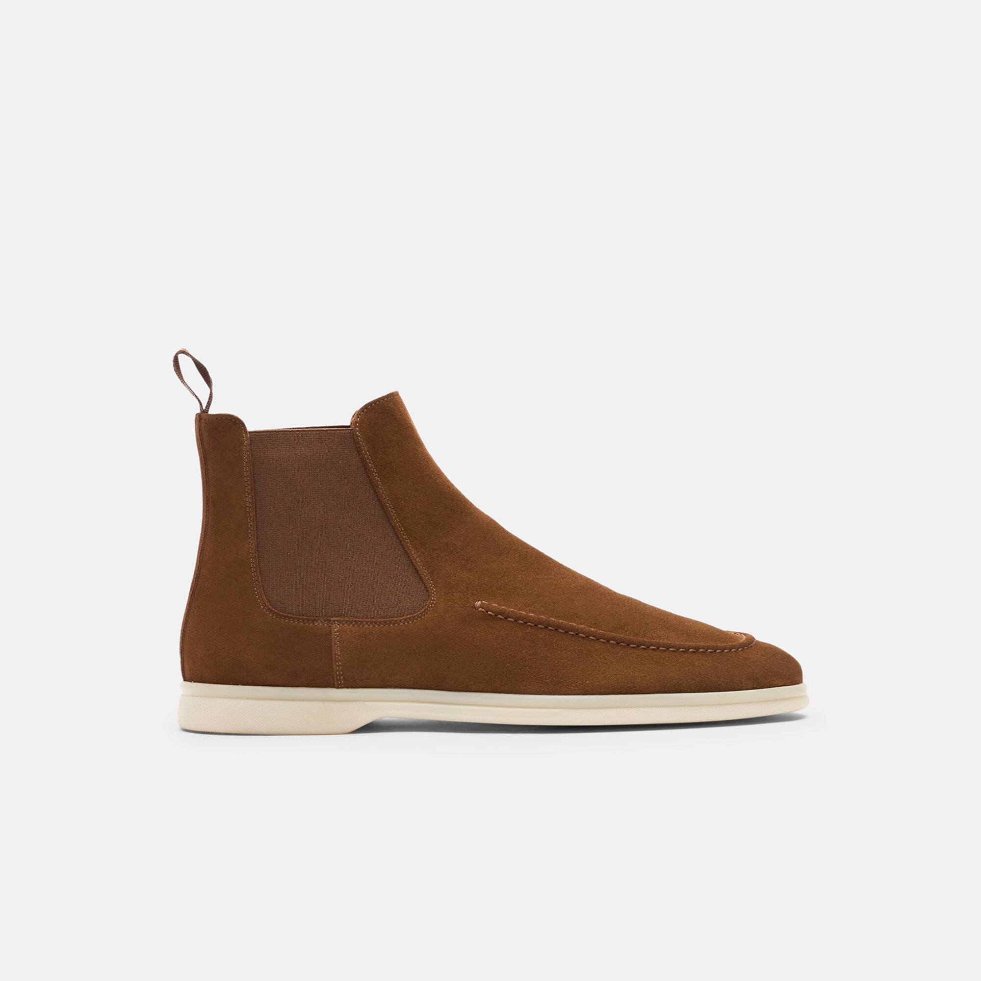 Tobacco suede chelsea boots top