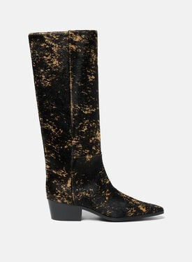 Ambrosia Black Pony Scarosso: Black - Ponyhair AMBROSIABOOT