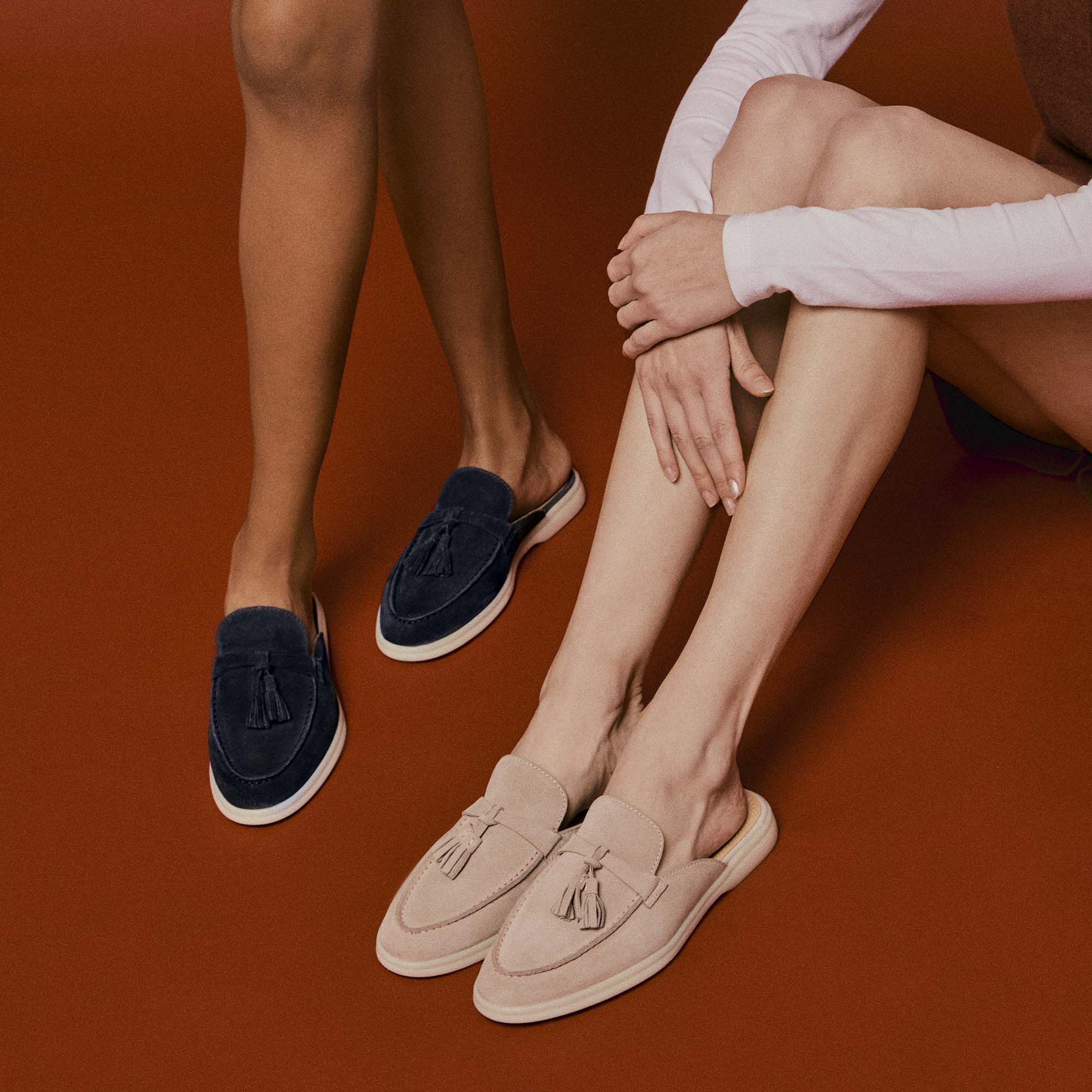 Scarosso Lucrezia Blau Veloursleder Blau - Veloursleder LUCREZIAMULE