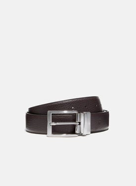 Reversible Mixed Black/Brown Belt Scarosso: Black & Brown Grain Calfskin REVBELT