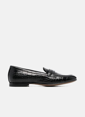 Scarosso Valeria Black Croco Cognac - calf MONICALOAF