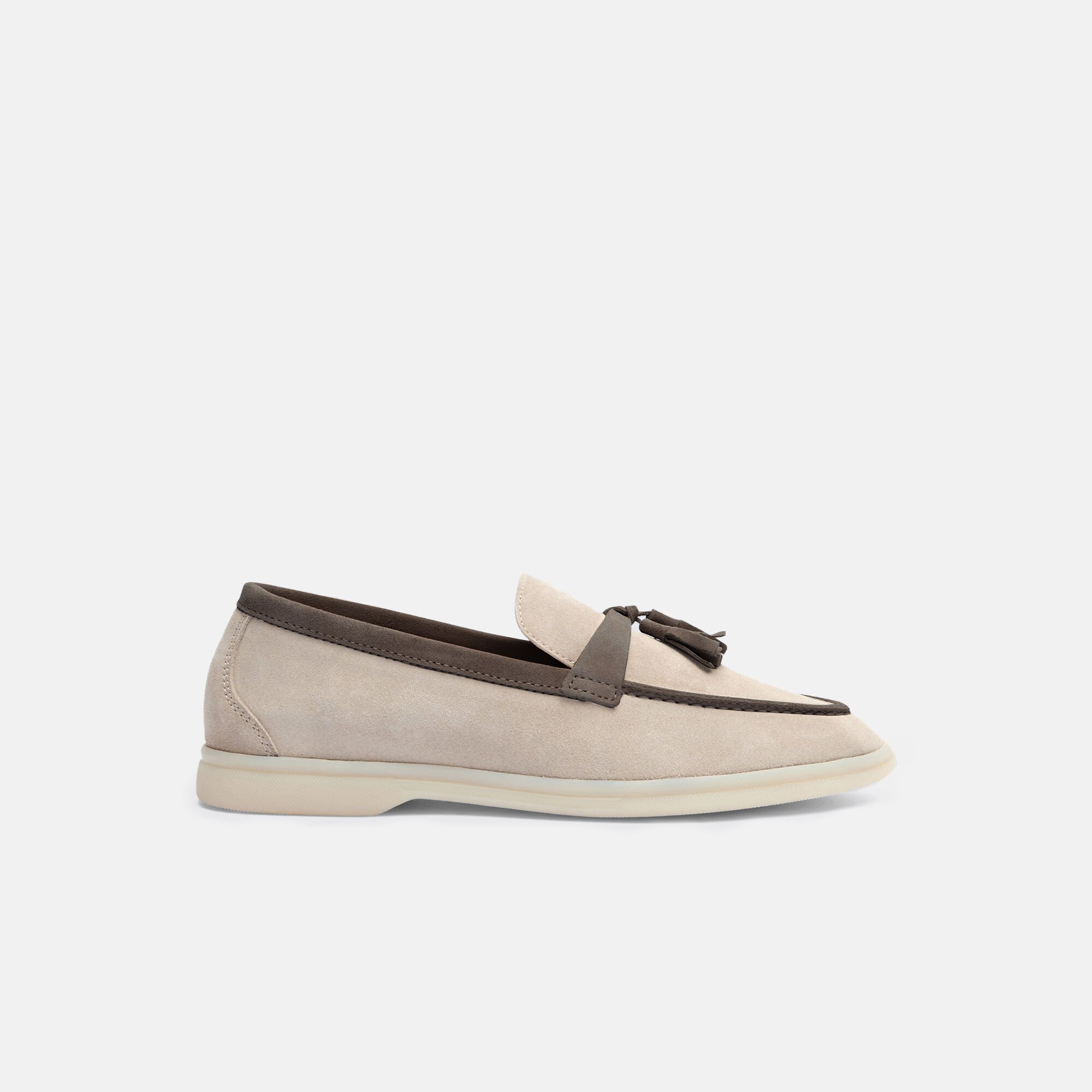 Scarosso Leandra Sand & Deep Taupe Veloursleder Sand & Deep Taupe - Veloursleder LEANDRALOAF