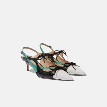 Scarosso Crush Multicolor - Croco-printed calf BLAZINGPUMP