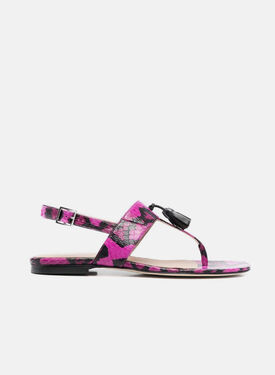 Scarosso Emma Fucsia Elaphe Blue - Suede DELILAHSAND