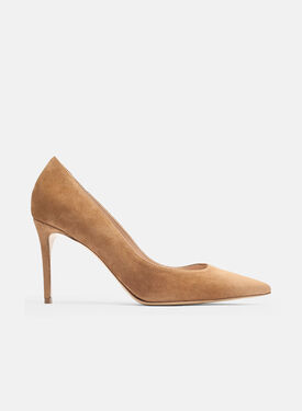 Scarosso Greta Tan Suede Silver - Laminated Calf BLAZINGPUMP