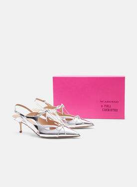 Cinderella Scarosso: Silver - Laminated Calf BLAZINGPUMP