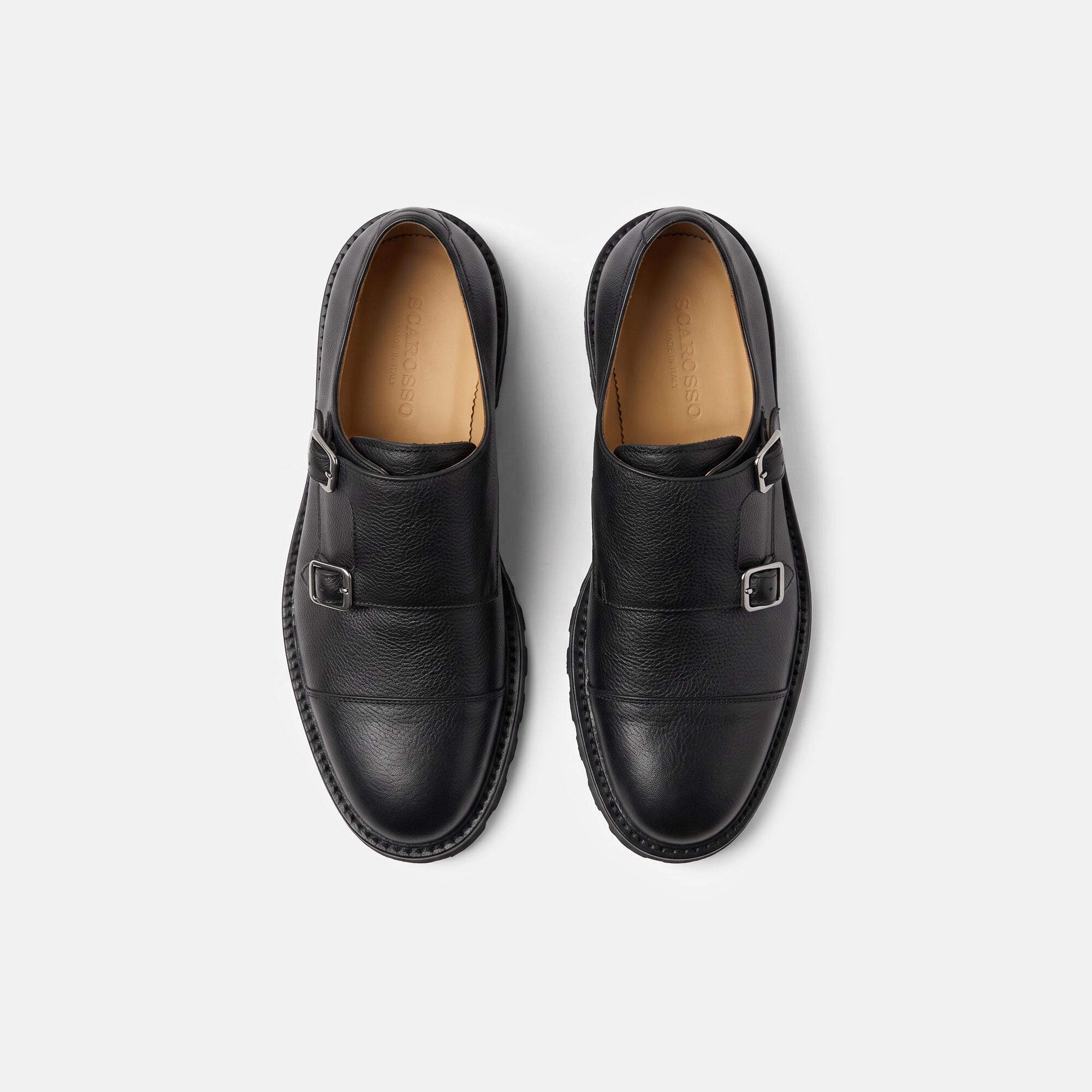 Oswald Black Grain Scarosso: Black - Calf Oswald Black Grain Scarosso: Black - Calf OSWALDMONK