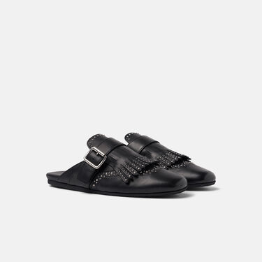 Scarosso Gaia Black Studded Black - Calf GAIAMULE Scarosso Gaia Black Studded Black - Calf GAIAMULE