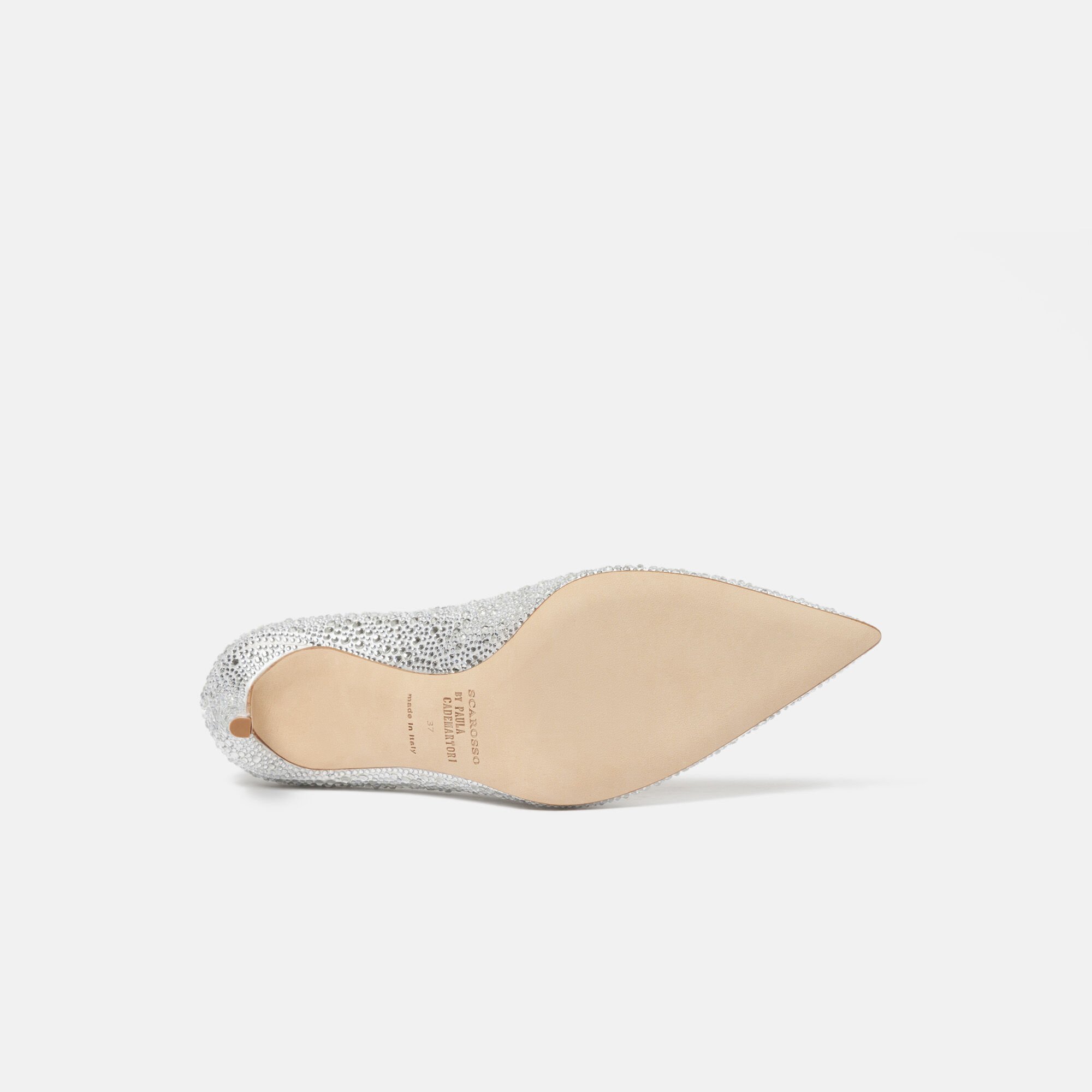 Scarosso Greta Cristal Satin Blanc - Soie GRETAPUMP